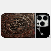 Dragon gesneden in leer Case-Mate iPhone case (Achterkant (horizontaal))