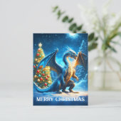 Dragon Gezegde Merry Christmas Feestdagenkaart (Staand voorkant)