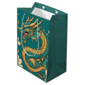 Dragon Gift Bag Medium Cadeauzakje (Achterkant Gekanteld)