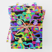 Dragon Gift Wrap Reeks Inpakpapier Vel (In situ)