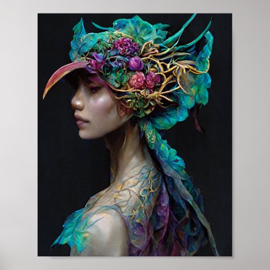 Dragon Girl 2 Fantasy Art Poster (Voorkant)