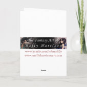 Dragon Girl Gothic Fantasy Art beroemd gemaakt doo Kaart (Achterkant)