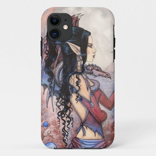Dragon Girl Gothic Fantasy Art iPhone 5 Hoesje (Achterkant)