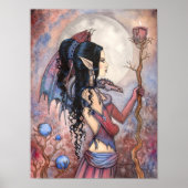 DRagon Girl Gothic Fantasy Art van Molly Harrison Poster (Voorkant)