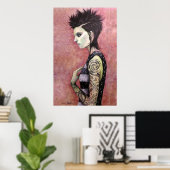 Dragon Girl - Originele kunst van Dori Hartley Poster (Thuiskantoor)