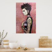 Dragon Girl - Originele kunst van Dori Hartley Poster (Keuken)