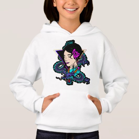 Dragon Girl Pullover Hoodie (Voorkant)