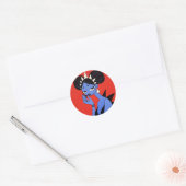 Dragon Girl Ronde Sticker (Envelop)
