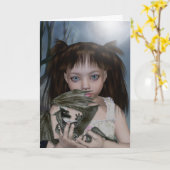 Dragon Girl wenskaarten Kaart (Gele Bloem)