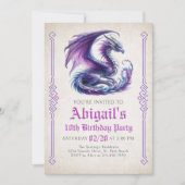 Dragon Girl's Verjaardag Uitnodiging (Voorkant)