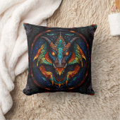 Dragon Glas in lood Mozaïek Ontwerp Kussen (Deken)