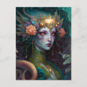 Dragon Goddess Queen Fantasy Art Briefkaart (Voorkant)