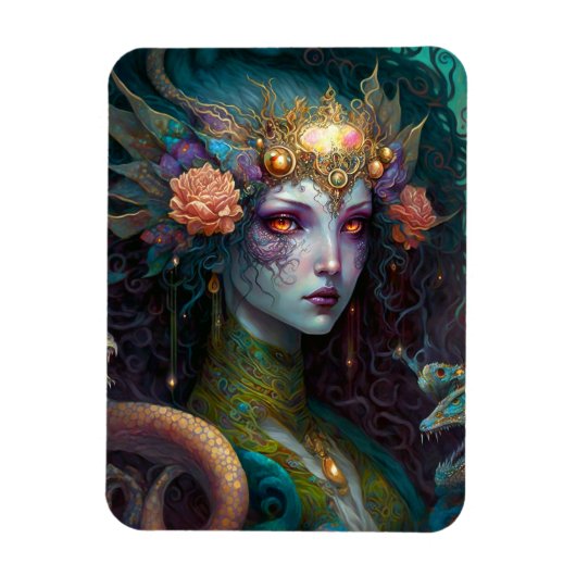 Dragon Goddess Queen Fantasy Art Magneet (Verticaal)