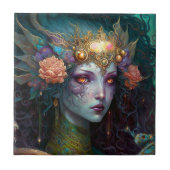 Dragon Goddess Queen Fantasy Art Tegeltje (Voorkant)