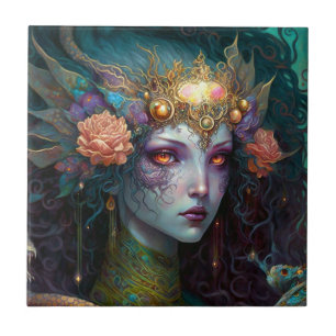 Dragon Goddess Queen Fantasy Art Tegeltje