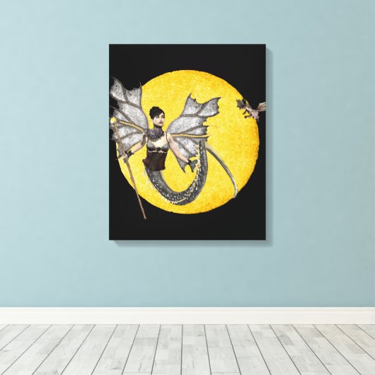 Dragon Goddess Wrapped Canvas Afdruk (Insitu (Houten vloer))