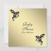 Dragon Gold Wedding Uitnodiging (Achterkant)