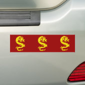 dragon golden bumpersticker (Op auto)