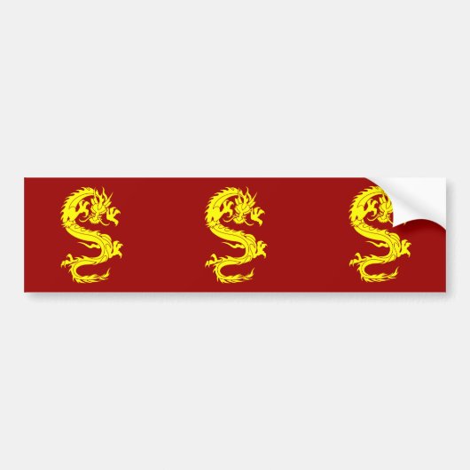 dragon golden bumpersticker (Voorkant)