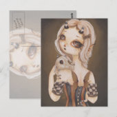 Dragon gothic fairy fantasy art briefkaart (Voorkant / Achterkant)