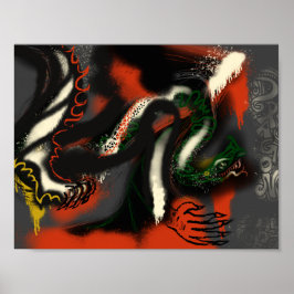 Dragon Graffiti Art Print