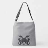 Dragon Grayscale Crossbody Tas (Achterkant)