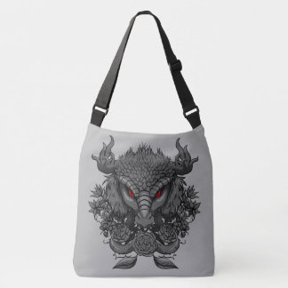 Dragon Grayscale Crossbody Tas