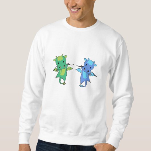 Dragon Green Blue Dragon Fairy Tale Fantasy Trui (Voorkant)