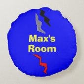 Dragon Green Ruimteschip Sterren Kinder Rond Kussen (Achterkant)