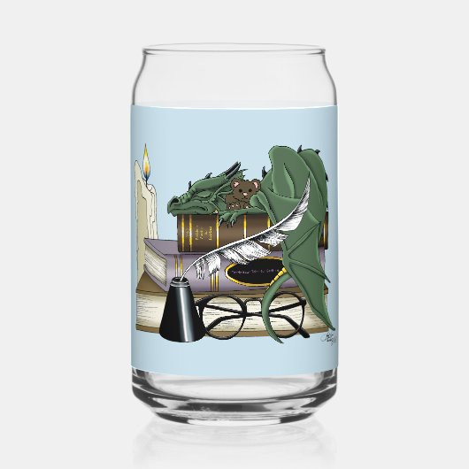 Dragon Green Sleeping Books Blikvorm Glas (Achterkant)