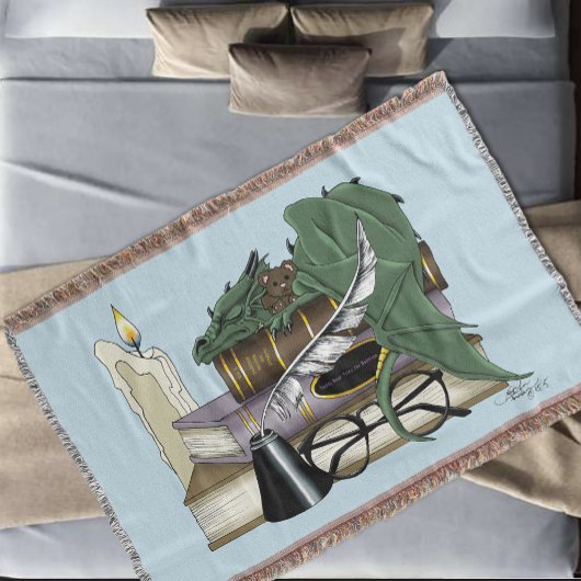 Dragon Green Sleeping Books Deken