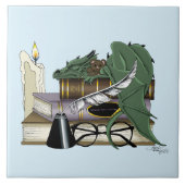 Dragon Green Sleeping Books Tegeltje (Voorkant)