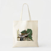 Dragon Green Sleeping Books Tote Bag (Voorkant)