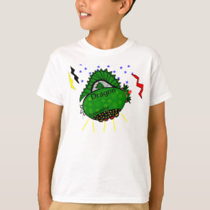 Dragon Green Spaceship Fun Kinder Shirt