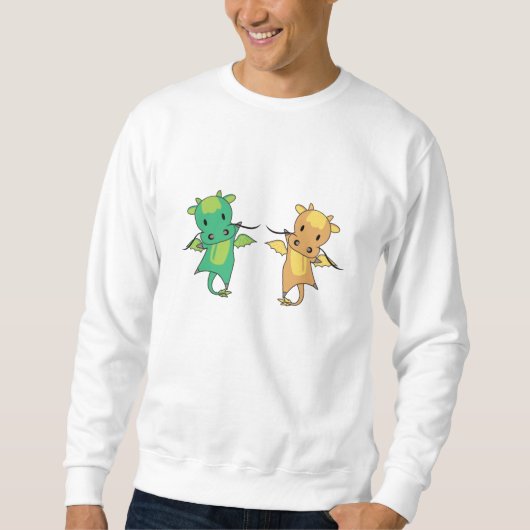 Dragon Green Yellow Dragon Fairy Tale Fantasy Trui (Voorkant)
