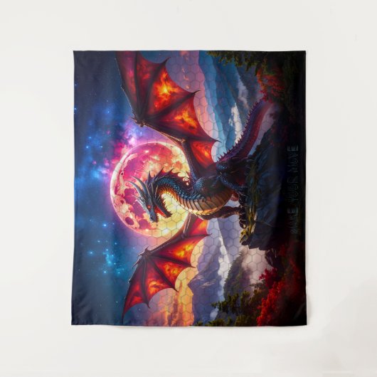 Dragon Grid 001 Wandkleed (Voorkant)