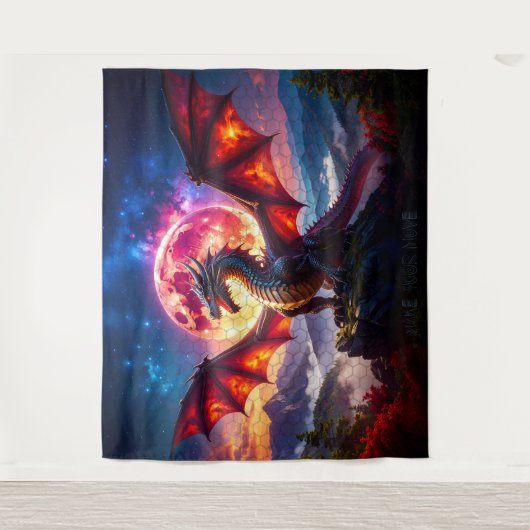 Dragon Grid 001 Wandkleed (Voorkant)