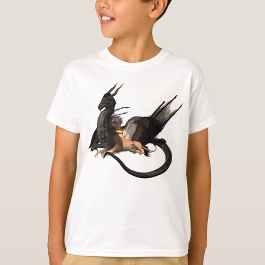 Dragon Griffin Mythologische Beesten T-shirt (Voorkant)