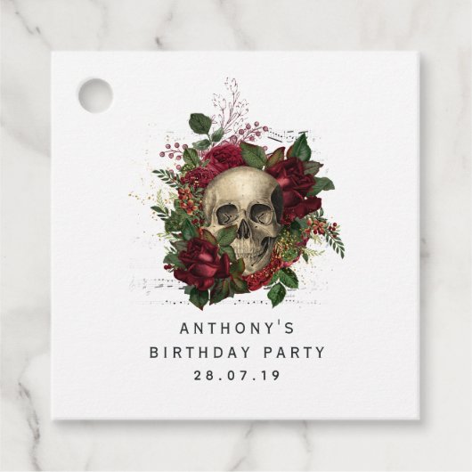 Dragon Grimoire Gothic Fantasy Bedankjes Labels (Voorkant)