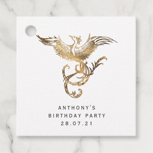 Dragon Grimoire Gothic Fantasy Bedankjes Labels (Voorkant)