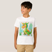 Dragon groene kunstwerk t-shirt (Voorkant volledig)