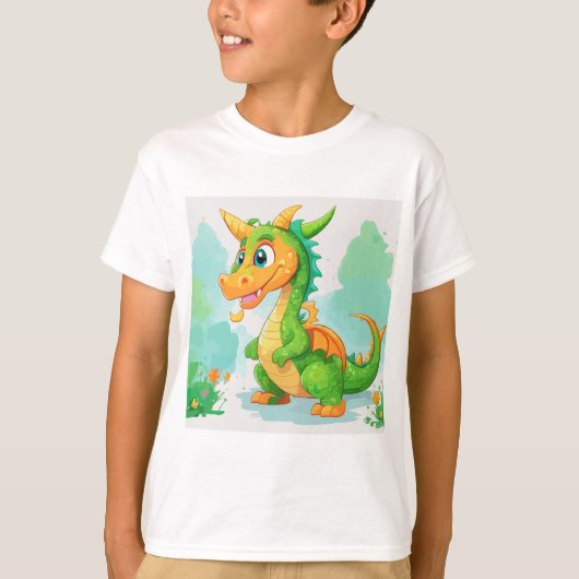 Dragon groene kunstwerk t-shirt (Voorkant)