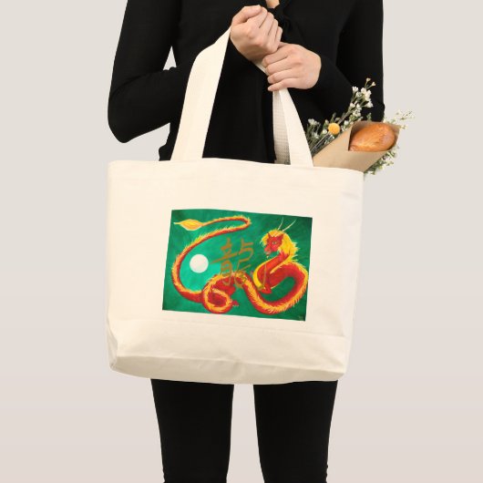 Dragon Grote Tote Bag (Voorkant (product))