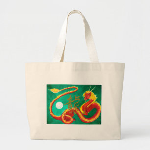 Dragon Grote Tote Bag