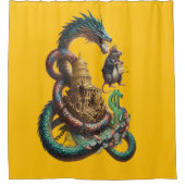 Dragon Guard Shower Curtain – Mystical Power Douchegordijn (Voorkant)