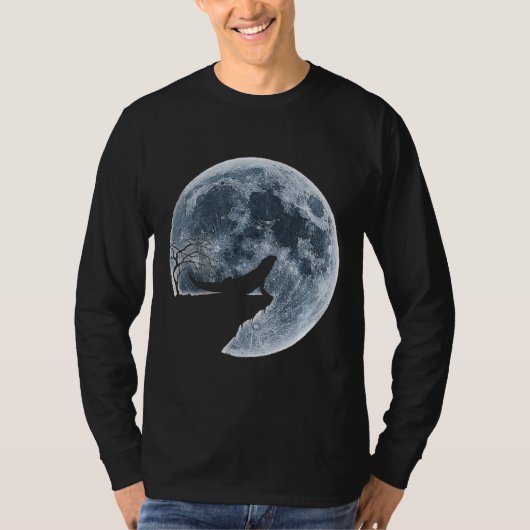 Dragon Halloween Costume Moon Silhouette T-shirt (Voorkant)