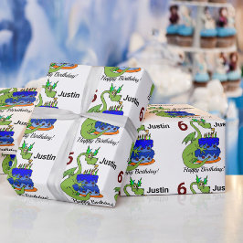 Dragon Happy Birthday Boy's Personalize Gift Cadeaupapier