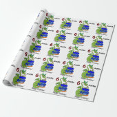 Dragon Happy Birthday Boy's Personalize Gift Cadeaupapier (Uitgerold)