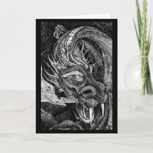 Dragon "Happy Birthday" — Groetings kaart grens