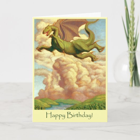 Dragon Happy Birthday Kaart (Voorkant)